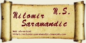 Milomir Saramandić vizit kartica